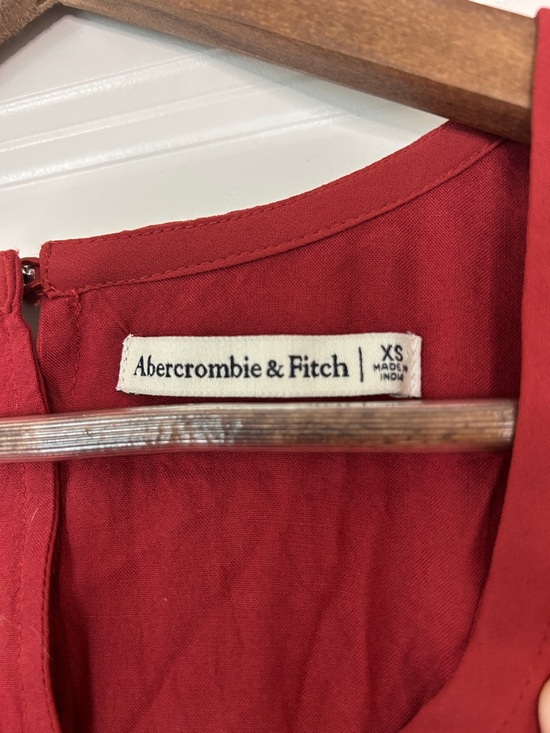 Abercrombie & Fitch Rustic Red puff sleeve mini dress - Picture 2 of 3